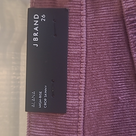 NWT J Brand Alana Madame High Rise Crop Skinny Corduroy Pants Size 26 - Picture 6 of 10